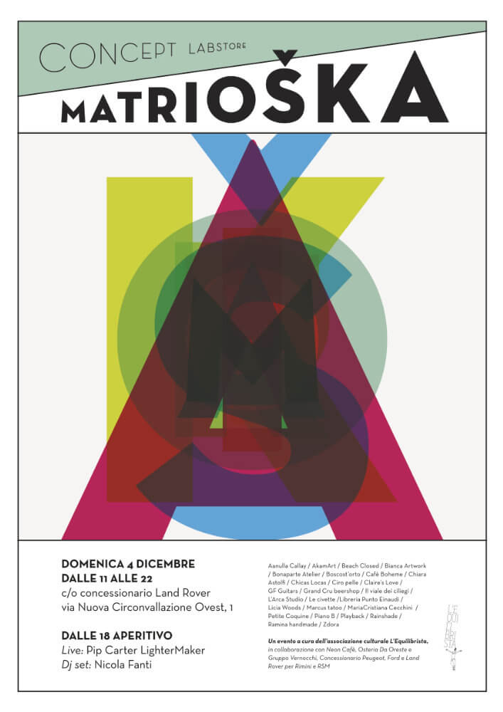 Matrioska Labstore Rimini - edizione zero - dicembre 2011 / locandina